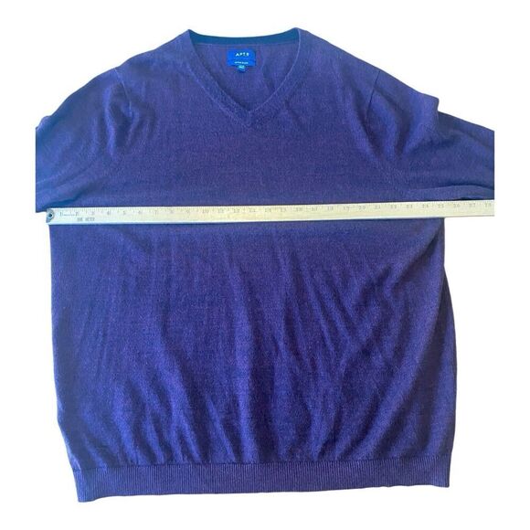 Apt 9 Mens 2XB Wool Blend Lightweight VNeck Long Sleeve Maroon Pull-Over Sweater - Picture 6 of 9